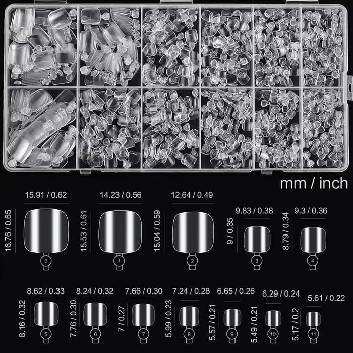 120/240/600 pièces pointes d'ongle en Gel souple clair faux ongles carrés courts artificiels couvert