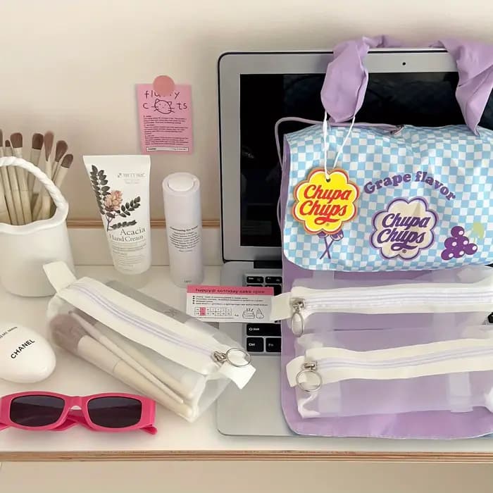 Trousse de maquillage pliante 3 en 1 pour femme – Organisateur de cosmétiques amovible avec un design adapté aux voyages