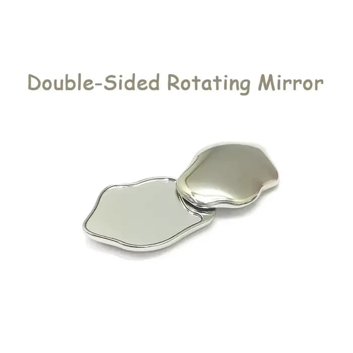 Miroir de maquillage portatif en forme de coeur