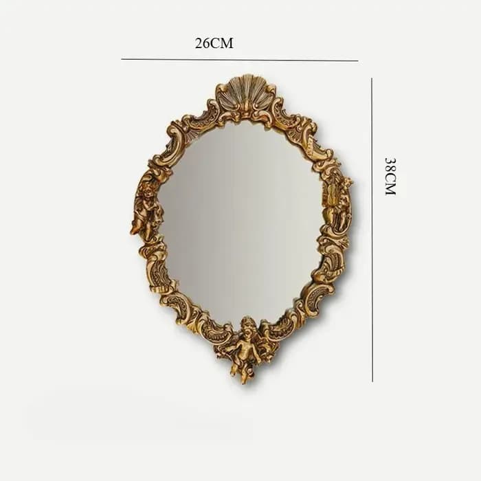 Miroir de maquillage sculpté de luxe léger