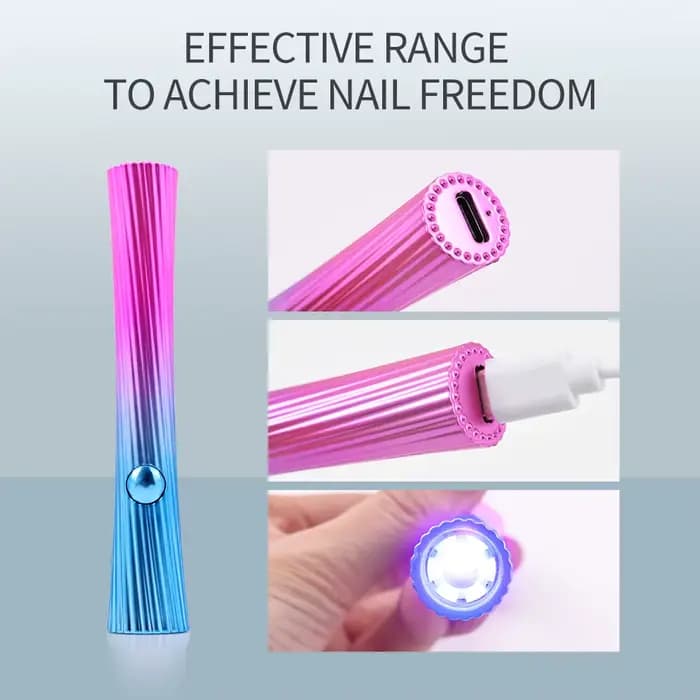 1 pièces lampe UV portative 2W longueur d'onde 365nm395nm lampe à ongles professionnelle sèche lampe