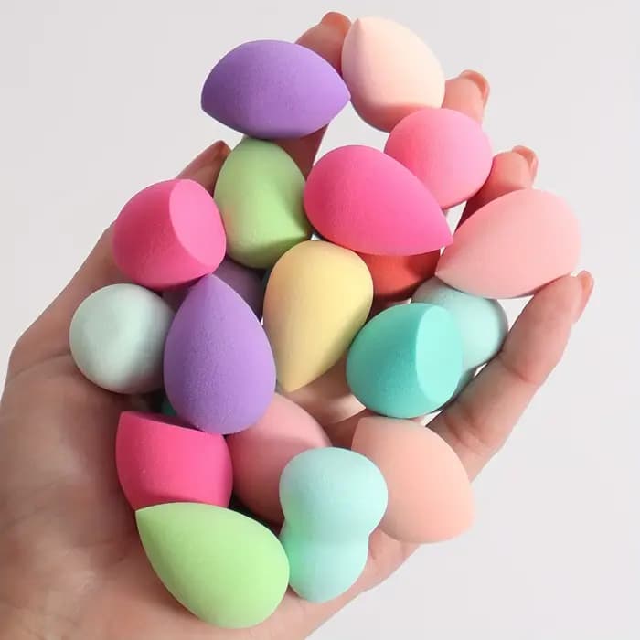 10/20/50/100 pièces de mini éponges de beauté, différentes formes et couleurs d'éponges de maquillag