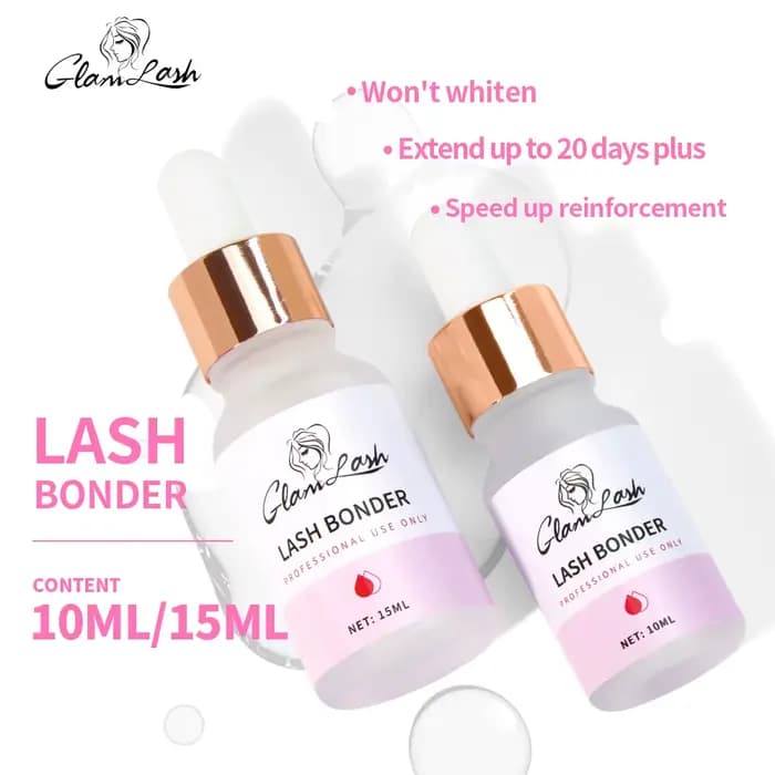 GLAMLASH 10 ml/15 ml cils Super Bonder pour Extension de cils Bonder étiquette privée greffage colle