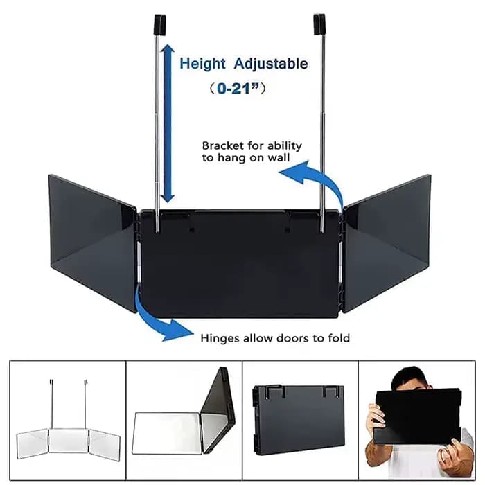 Nouveau miroir 3 voies pour la coupe de cheveux en solo