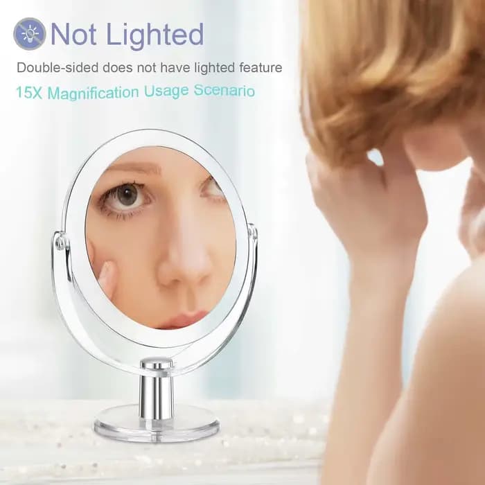 Miroir de maquillage avec support