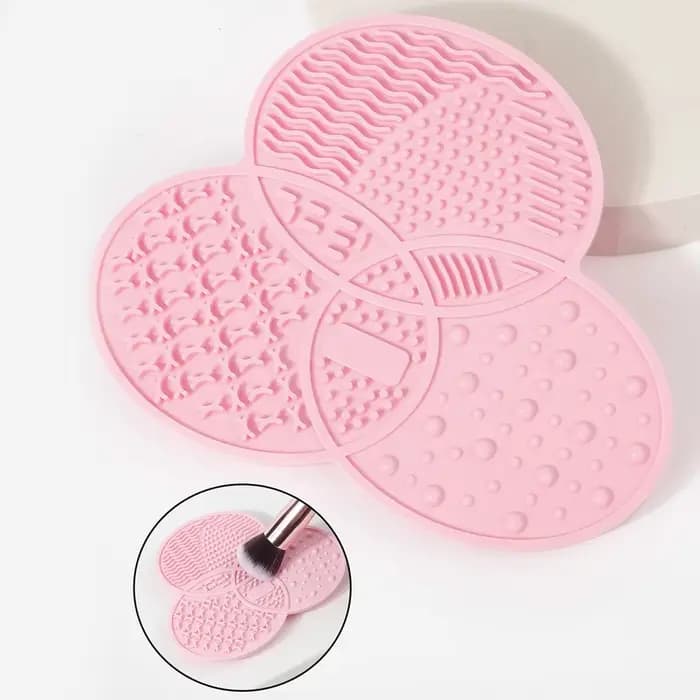 Tapis de nettoyage portable pour pinceaux de maquillage