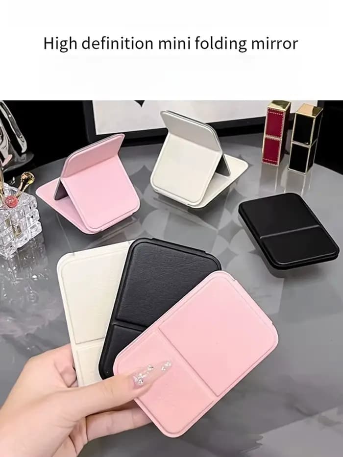 Miroir de maquillage portable pliable pour filles