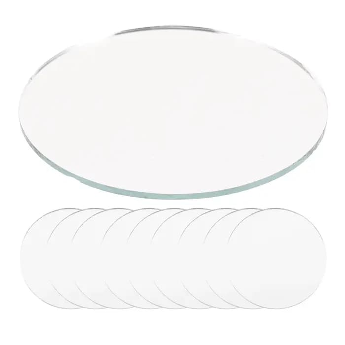10 pièces de petits miroirs ronds circulaires