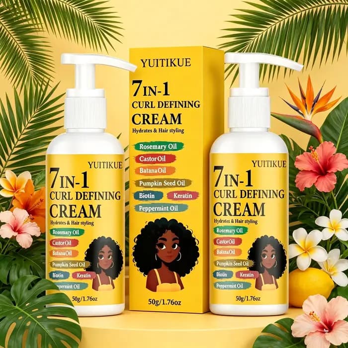 Crème définissante pour boucles YUITIKUE 7-en-1
