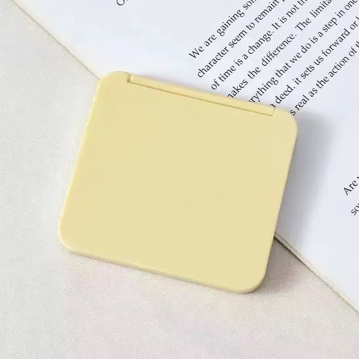 Mini miroir de maquillage double face pour filles, carré, portable, mignon, sac à main, compact, plusieurs couleurs, cadeau