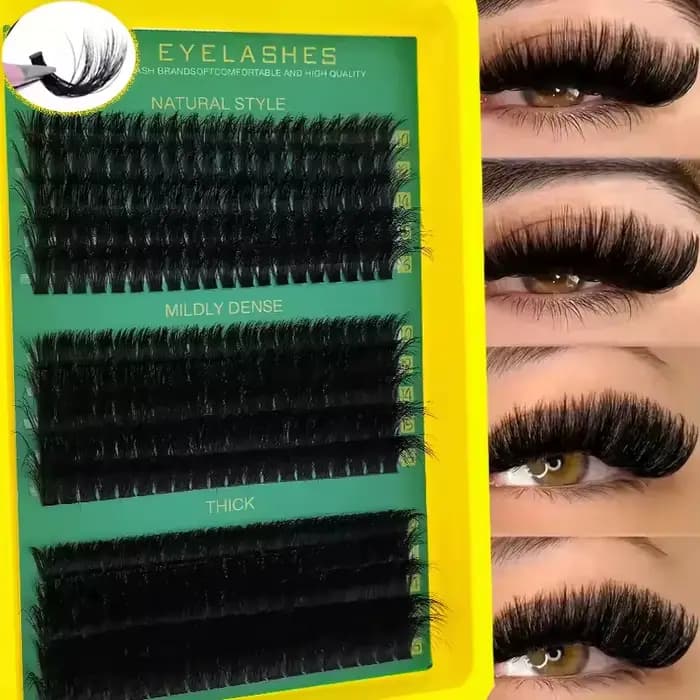 Cils individuels en éventail 5D DIY 0,07 mm, 60D 80D 100D, cils épais, cils en éventail D Curl, cils