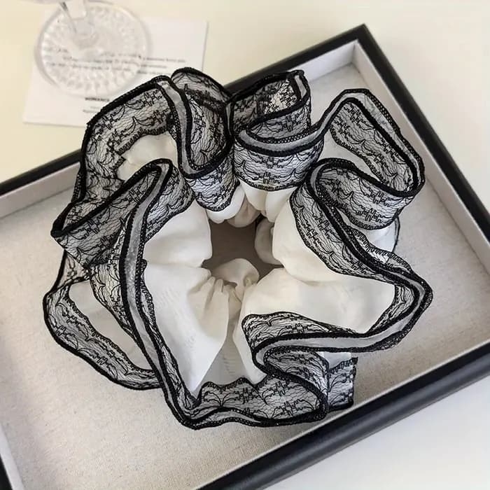 Porte-queue de cheval en dentelle de luxe, Style français, éthéré, Vintage, inspiré de la cour, chignon, accessoire pour cheveux