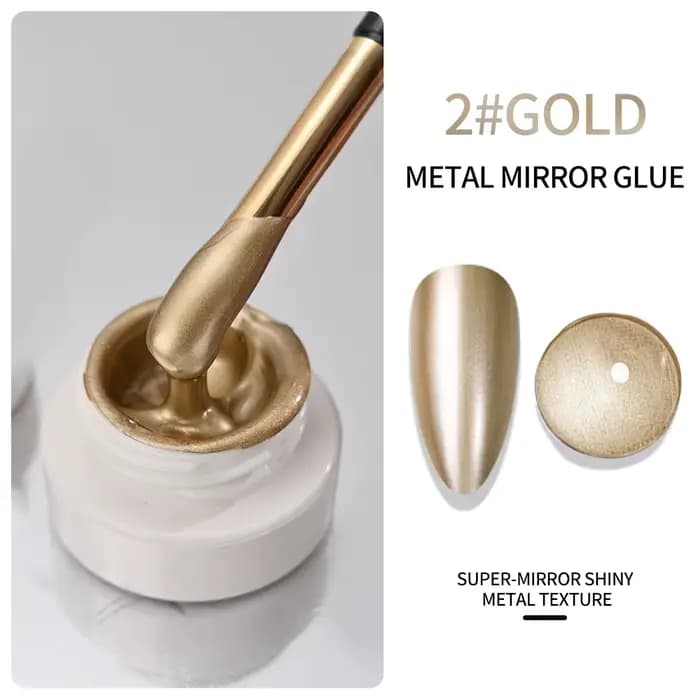 1 boîte de vernis à ongles Gel métallique effet miroir doré, ligne de Nail Art française/peinture de