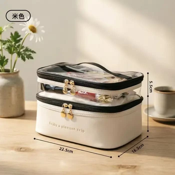Trousse de maquillage double couche