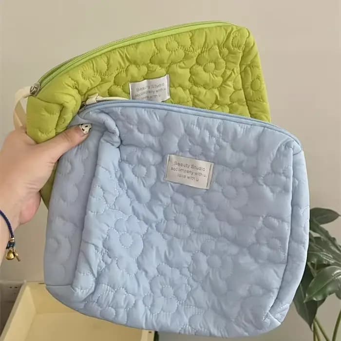 Trousse de maquillage à motif floral pour femmes