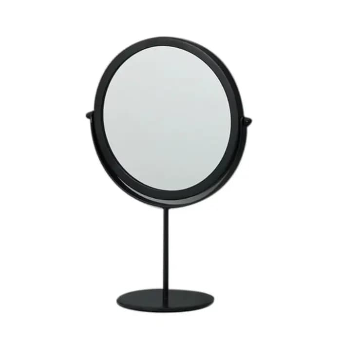 Miroir de bureau rotatif haute définition, miroir de maquillage rotatif en métal de style européen,