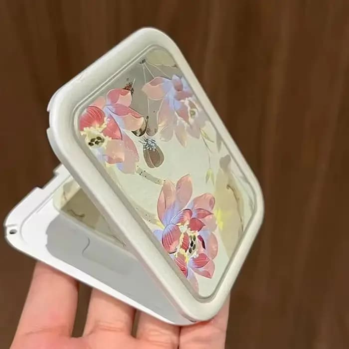 Miroir de maquillage pliant Lotus créatif