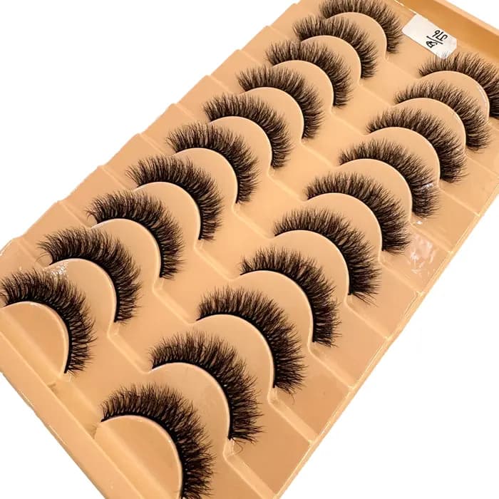 Nouvelles 7/10 paires de faux cils en vison synthétique faits à la main