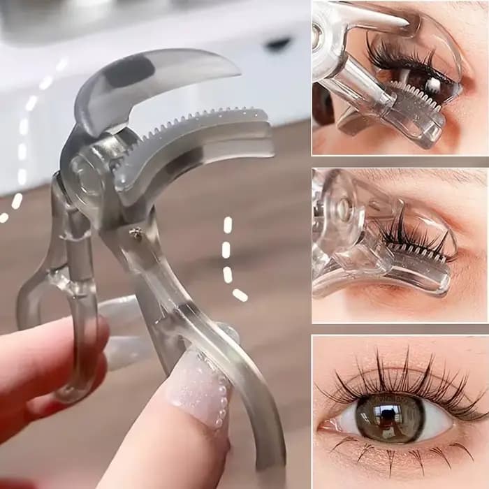 Recourbe-cils grand angle portable avec peigne intégré - pour toutes les formes oculaires | Débardeur pour débutant et
