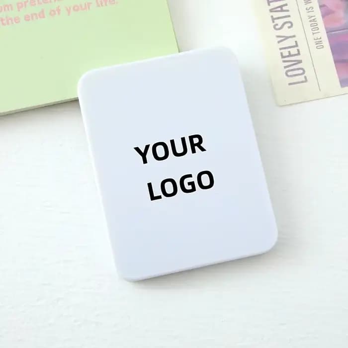 【Logo personnalisé】 50 pièces miroir de maquillage minimaliste personnalisé miroir de voyage pliant