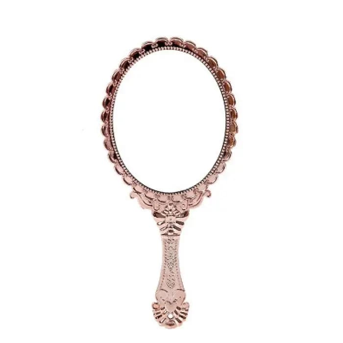 Miroir portable antique en dentelle, miroir de maquillage en plastique, idéal pour un cadeau, pour la routine beauté et la coiffeuse