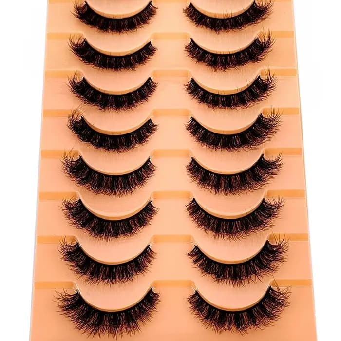 Nouvelles 7/10 paires de faux cils en vison synthétique faits à la main, maquillage naturel nude, si