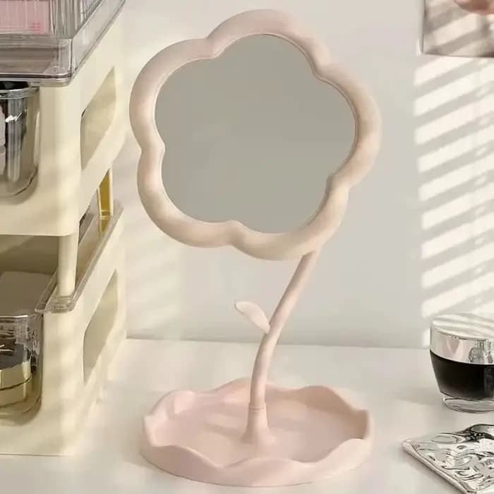 Miroir de bureau miroirs à fleurs dortoir créatif