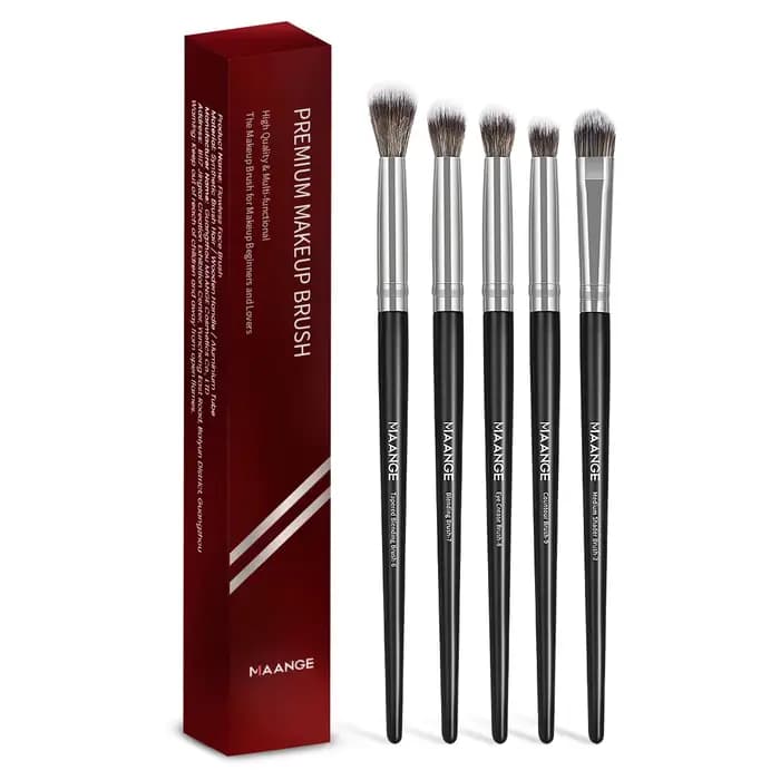 Ensemble de pinceaux de maquillage pour ombre à paupières, 5 pièces, correcteur, cosmétique, poils s