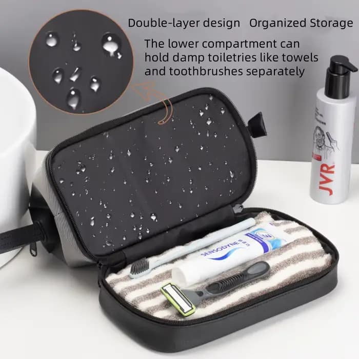 Trousse de Toilette de Voyage Grande Capacité pour Femme et Homme, Organisateur de Maquillage et Cos