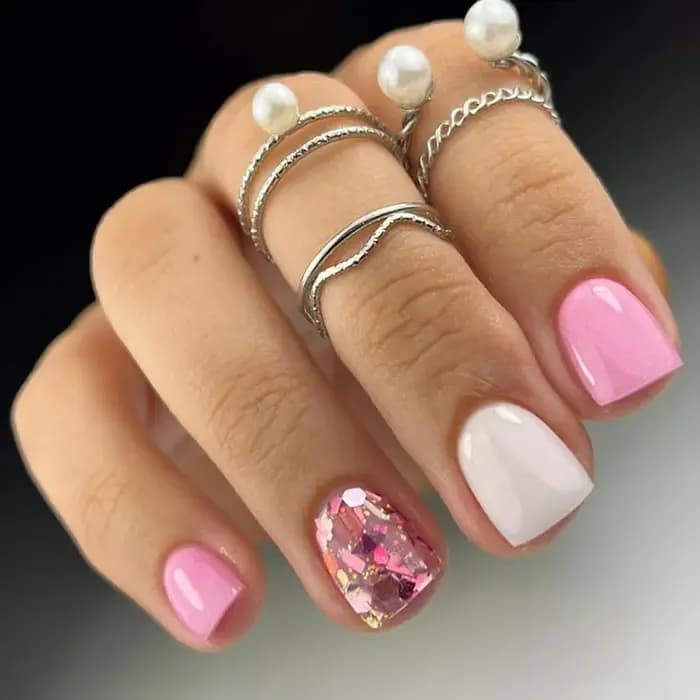 Faux ongles carrés courts et moyens