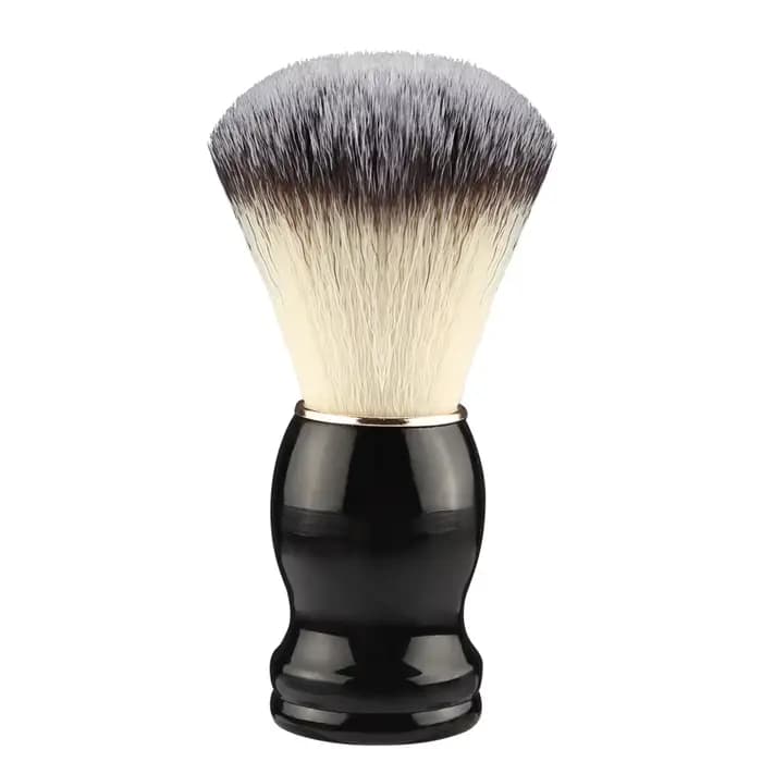 Brosse à barbe pinceaux de maquillage RANCAI – brosse à barbe avec manche en bois pour hommes, 1 piè