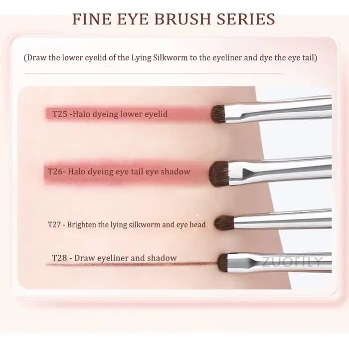 Petits pinceaux de maquillage pour fard à barrage
