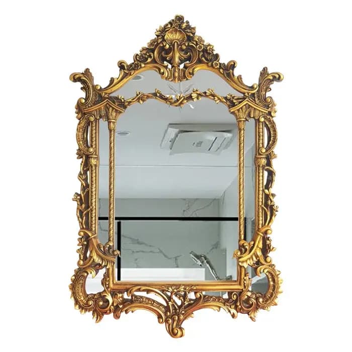 Miroir de maquillage moderne doré