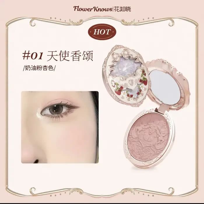 Flower Knows Strawberry Rococo Blush 02 - Fard à joues gaufré pour le visage