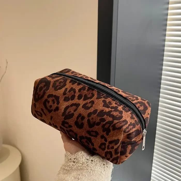 Sac de maquillage léopard