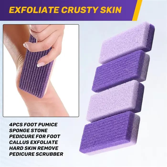 A52Q-4Pcs pied pierre ponce éponge