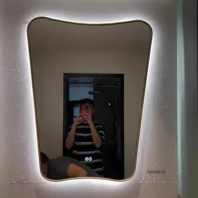 Miroir de maquillage mural rétro français