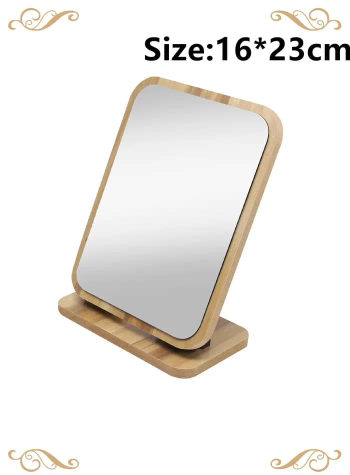 Miroir de Bureau en Bois à Comcussion, Table de Maquillage Simple Face, Portable, Perfect Top, Salle