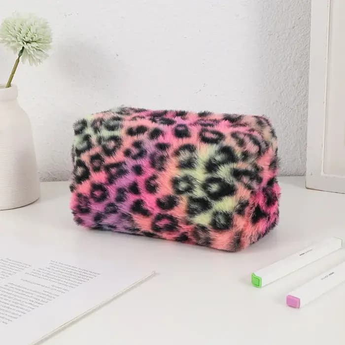 1 pièces trousse à crayons avocat école imprimé léopard boîte