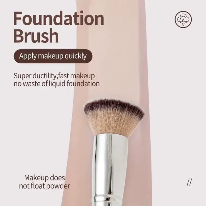 1 pinceau de maquillage avec boîte pour fond de teint
