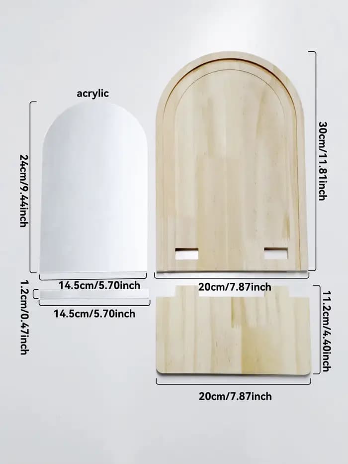 Miroir mural arqué avec étagère, miroir suspendu en bois naturel pour le rangement, décor Boho pour
