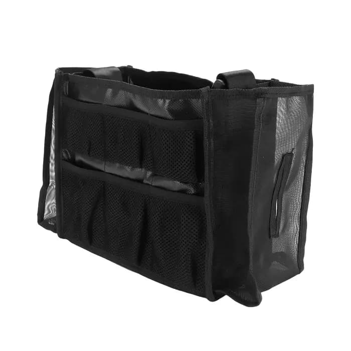 Sac de maquillage portable avec grille transparente