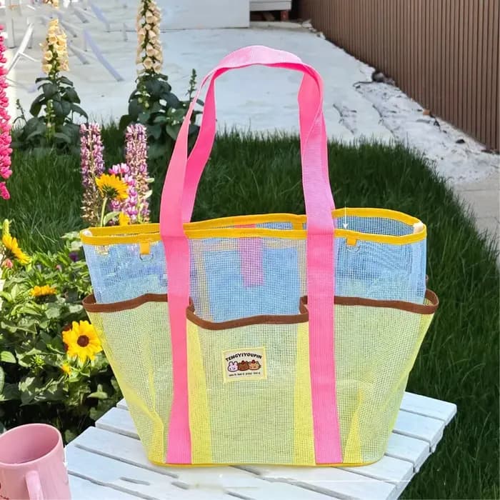Trousse de toilette en maille de nylon