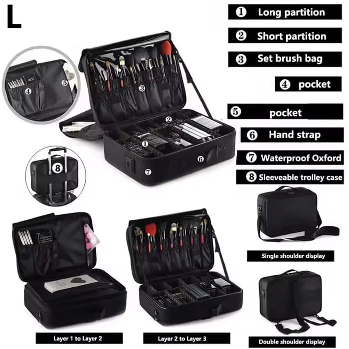 Nouveau Oxford trousse de maquillage pour femmes professionnel grande capacité voyage