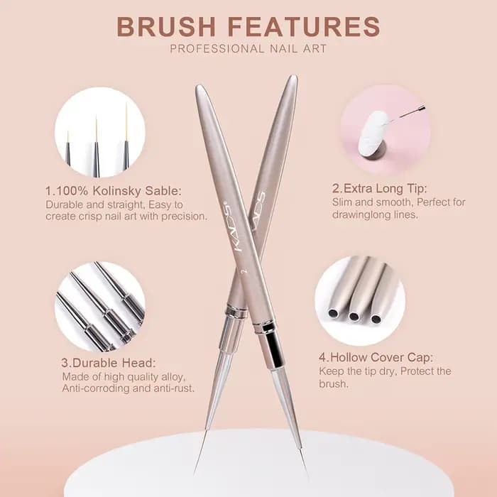 Brosse à ongles peinture ligne de dénudage UV Gel polissage conseils de conception