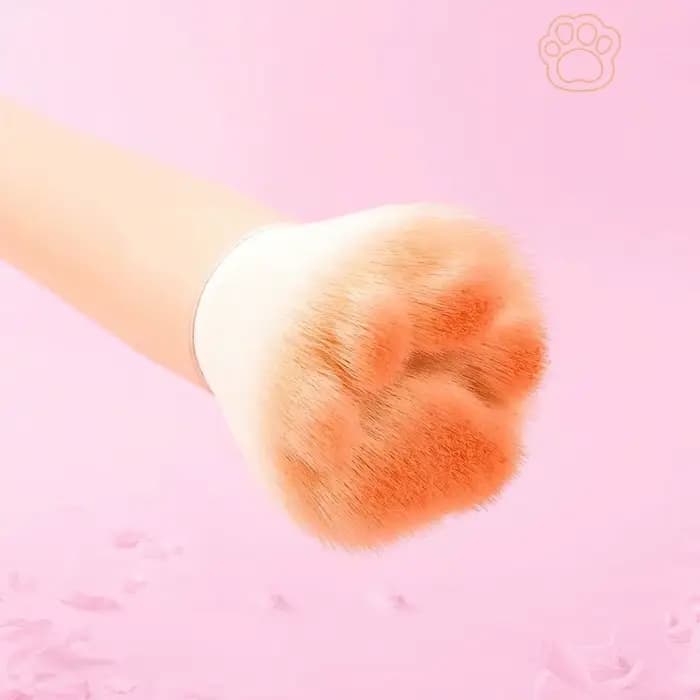 Nouveau pinceau à Blush patte de chat avec boîte de rangement