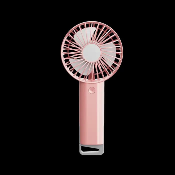 Ventilateur portable miroir de maquillage 3 vitesses, soufflerie turbo, rechargeable Type-C 1200 mAh