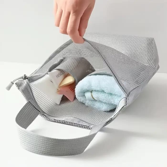 Trousse de toilette portable 23x26cm avec poignée pratique