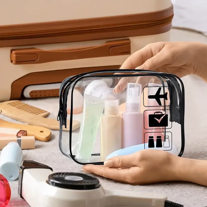 Trousse de toilette transparente approuvée par TSA