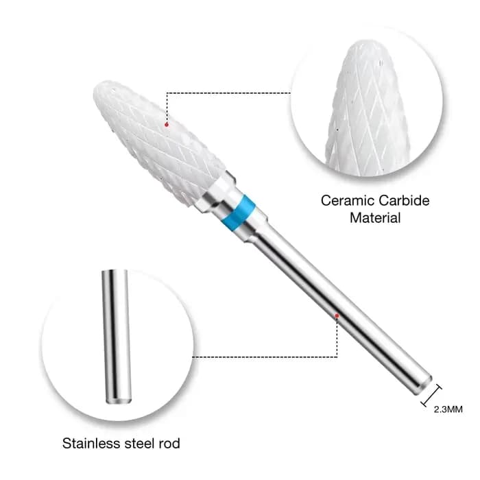 Foret à ongles en carbure de céramique, fraise rotative, fraise, perceuse électrique pour outils de